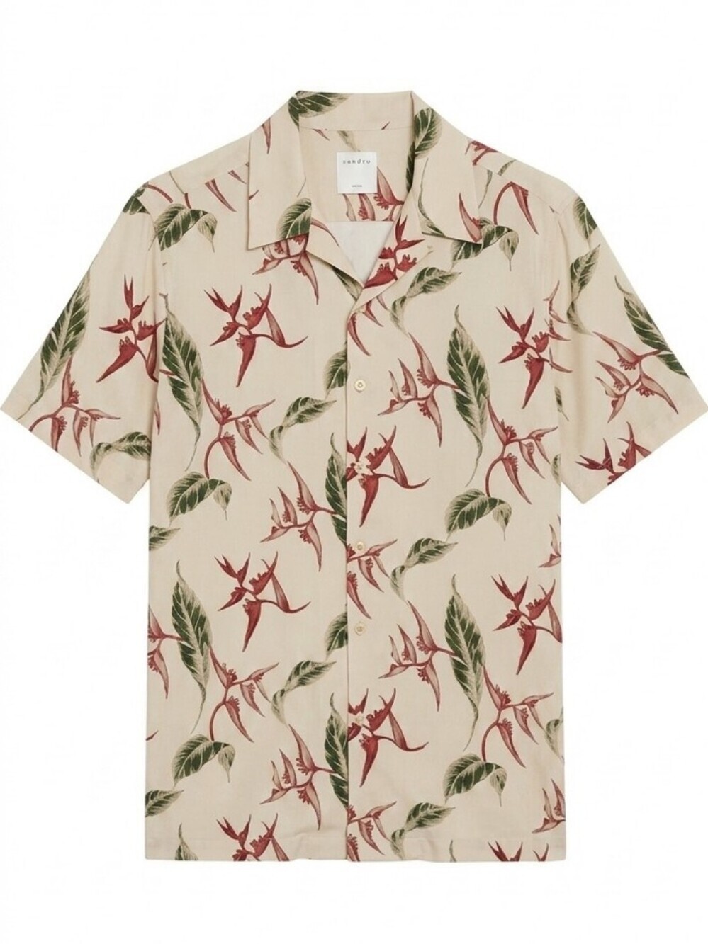 Authenticated by The RealReal Sandro Men Floral Button Down Short Sleeve Shirt M
